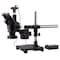 Amscope 3.5X-90X Trinocular Stereo Zoom Microscope, Single-Arm Boom Stand, 80-LED Ring Light, 5MP Camera SM-3TZ-80MB-5M-B - alternate 1
